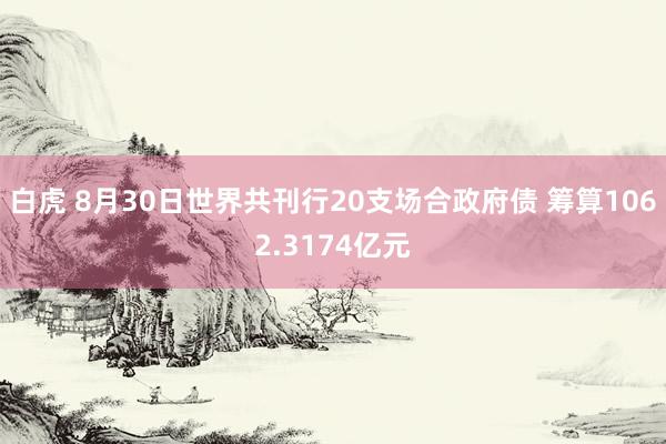 白虎 8月30日世界共刊行20支场合政府债 筹算1062.3174亿元