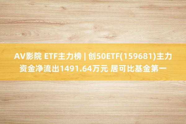 AV影院 ETF主力榜 | 创50ETF(159681)主力资金净流出1491.64万元 居可比基金第一