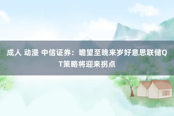 成人 动漫 中信证券：瞻望至晚来岁好意思联储QT策略将迎来拐点