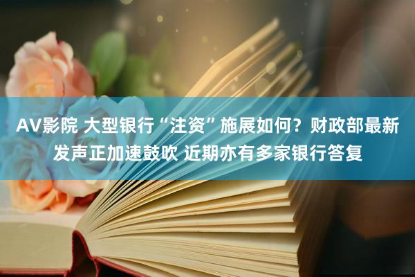 AV影院 大型银行“注资”施展如何？财政部最新发声正加速鼓吹 近期亦有多家银行答复