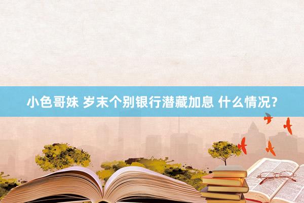 小色哥妹 岁末个别银行潜藏加息 什么情况？