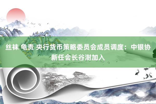 丝袜 龟责 央行货币策略委员会成员调度：中银协新任会长谷澍加入